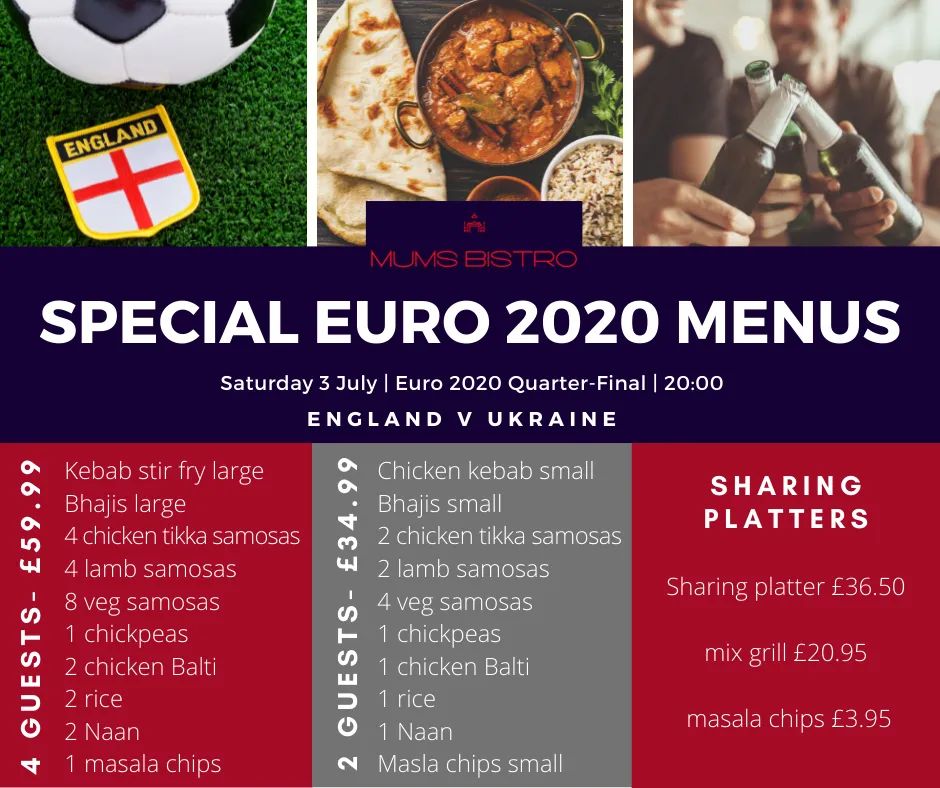 Football Euros Menu – Mums bistro